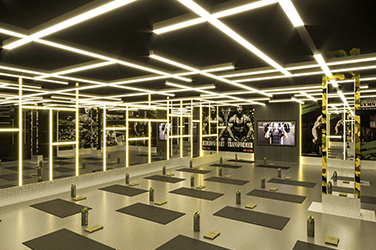 Interior design of kris gethin gym-Prag opus